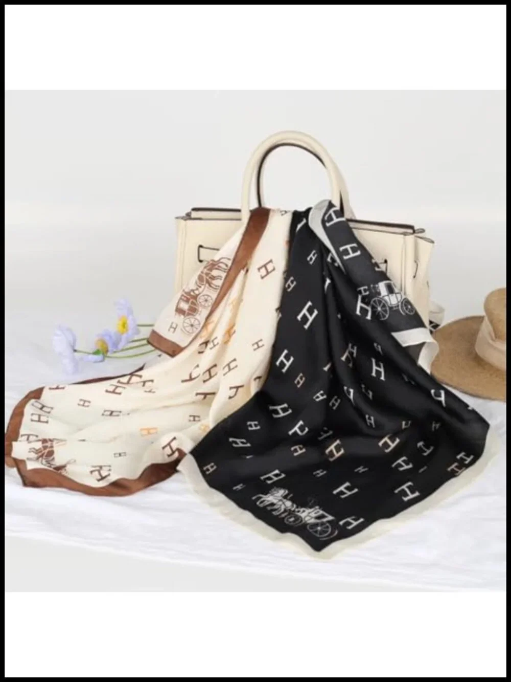 Silky Satin Square Scarf for Women - Headscarf, Neckerchief, Hair Wrap 27.5